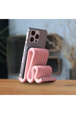 Modern Masaüstü Minimalist Telefon Tutucu - Stand Pembe Diğer
