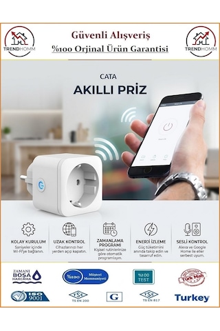 Cata Wi-fi Uzaktan Kumandalı Akıllı Priz Diğer