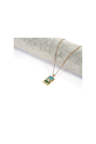 Çelik Kolye Koç Burcu Renkli Tarot Model K-141 Altın