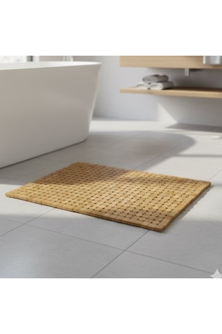 Akayev Bambu Banyo Matı 40x60 Cm Kahverengi