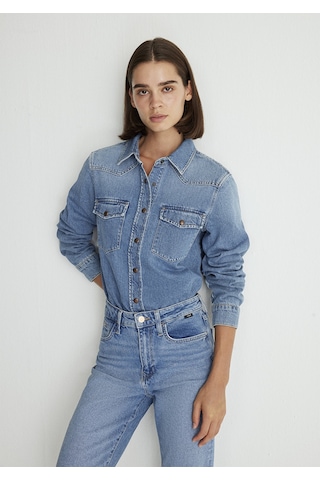 Mavi - Angela Classic Denim Mavi Jean Gömlek 1210819-87754 Mavi