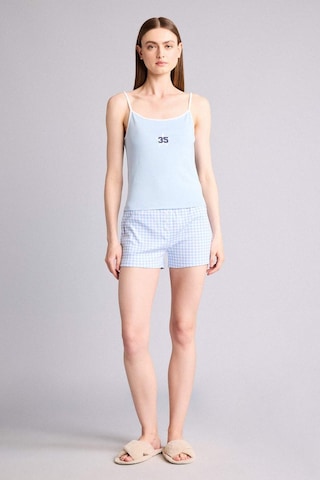 Defacto Regular Fıt Askılı 2li Ribana Pijama Takım H7161ax26smbe196 Mavi-be196