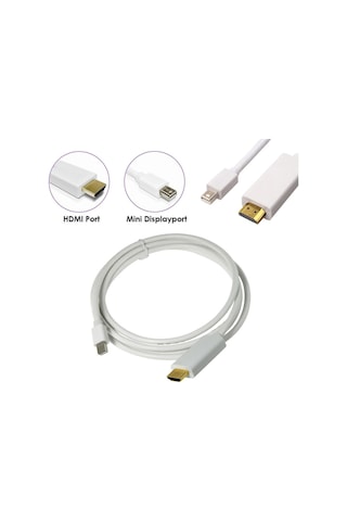 Mini Displayport To Hdmi Kablo Thunderbolt MacBook Uyumlu Tv Bağlantı 3M