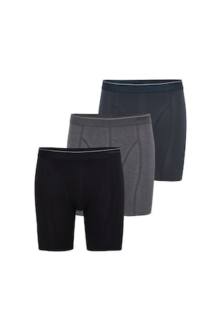 Blackspade Erkek Boxer 3'lü Paket Tender Cotton 9683 Antrasit Melanj - Siyah