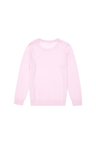 U.S. Polo Assn. Kız Çocuk Pembe Bisiklet Yaka Basic Kazak 50288945-VR041