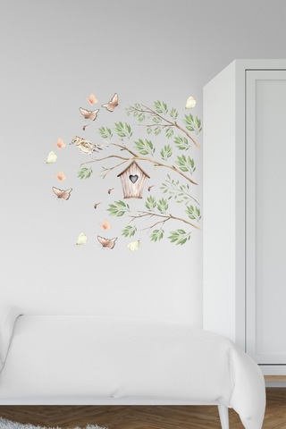 Kuş Evi Temalı Çocuk Odası Sticker Seti