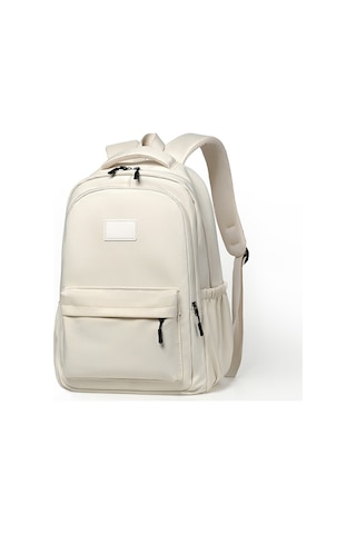 Solid Color Backpack Teenager School Bag Travel Shoulder Bag For Men Women White Beyaz