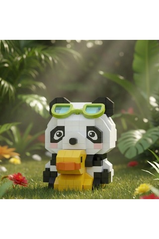 Lz-8634 Ördekli Panda 190 Parça Block Oyuncak-mini Poşet