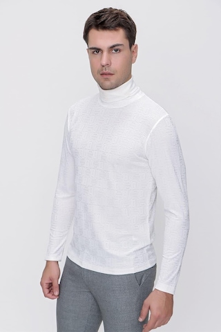 Efor Ts 775 Slim Fit Ekru Basic T-shirt Ekru