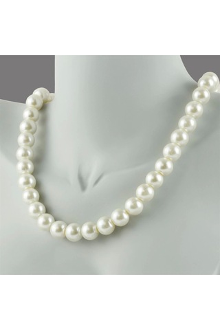 Fashion Bijuteri Inci Kolye 10mm 41 Cm Yeni Sezon Kadın Kolye Çok Renkli