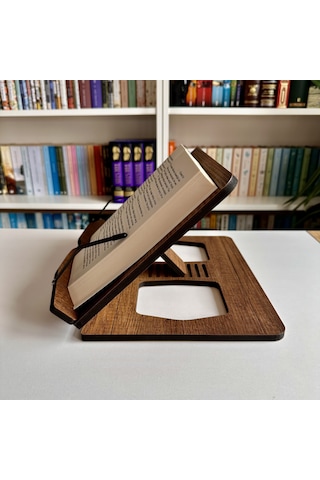 Bkosceviz-vigowood Kitap Okuma Standı Büyük Boy Ceviz