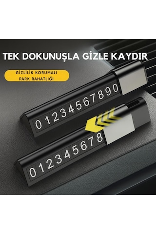Coofbe Premıum Gece Görüşlü Gizlenebilir Araç Park Telefon Numaratörü Geçici Park Numaratör Plakalık 1 Adet