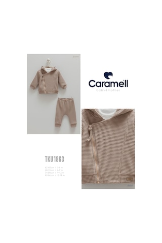 Caramell Barbosa Soft Teddy 3'lü Takım 3-6ay/6-9ay/9-12ay/12-18ay Tku1863 Yeni Sezon Ekru