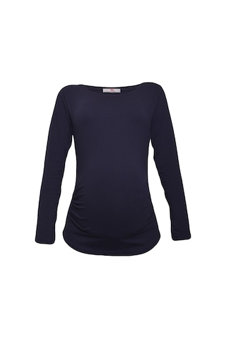 Luvmabelly 2301-2309 Pamuklu Uzun Kollu Hamile T-shirt-lacivert