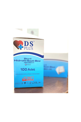 Damla Sağlık Steril Hidrofil Gazlı Bez 30x80 2parça - 100'lü Kutu