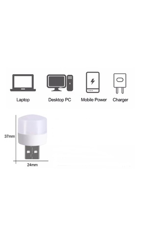 Mini Ampul 1w Taşınabilir Usb Led Işık - Powerbank Laptop Pc Uyumlu Günışığı Renk Gün Işığı