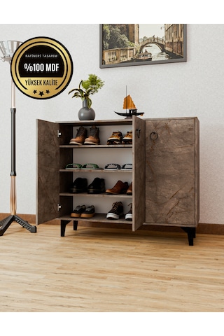 Dekorfim DF08102GD MDF Ayakkabılık Antre Hol Çok Amaçlı Dolap Ayakkabı Dolabı