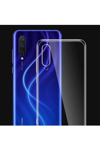 Xiaomi Mi 9 Lite Kılıf Zore Süper Silikon Kapak Renksiz