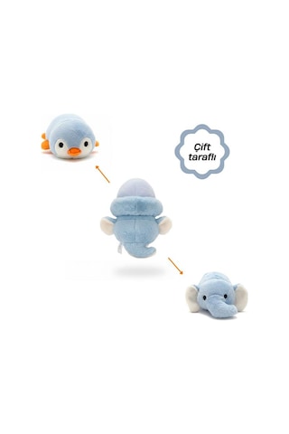 Kızılkaya Çift Taraflı Fil Penguen Peluş Oyuncak 23 Cm 2505152 Çok Renkli