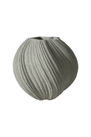 Mudo Home Spıral Vazo Bej 34x32cm Gri