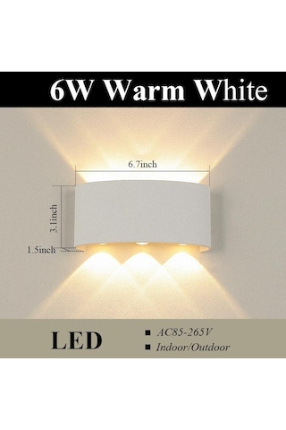Led Duvar Lambası 4w 6w 8w Duvar Işıkları İç Aydınlatma Aplik Lamba Ac85-265v Yatak Odası Oturma Odası Merdiven Ev Aplik 55818737 Beyaz
