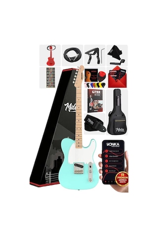 Midex Tlx-50gr Tele Kasa Maple Klavye 2 Single-coil Manyetik Elektro Gitar