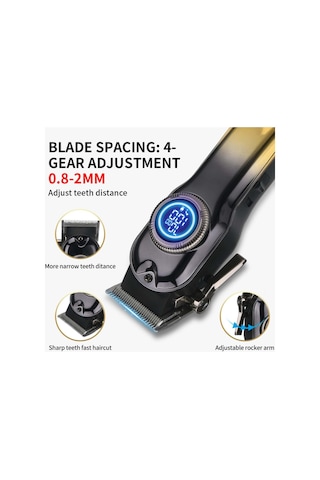 Hk610 Profesyonel Saç Kesme Makinesi Saç Sakal Tıraş Makinesi Dijital Ekran Usb Şarjlı Kuaför Tipi