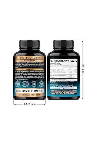 Gaba L-theanine Stress Support Comlex 900 Mg 120 Capsules 5 İn 1