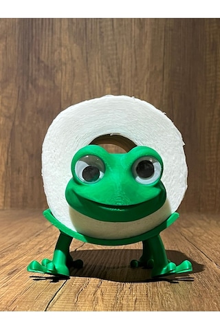Kurbağa Peçetelik Tuvalet Kağıdı Standı Yeşil