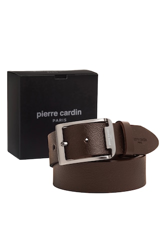 Pierre Cardin Deri Erkek Kemer En 4 Cm Pc-3100 Kahverengi