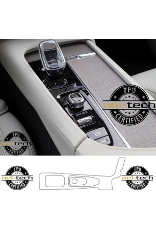 Volvo Xc90 Uyumlu Vites Etrafı Piano Black Tpu Koruyucu 2019-2024