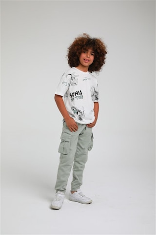 Escabel Erkek Çocuk Dinazor Desenli Pamuklu Tshirt-12846-yeşil Yeşil