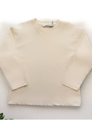 Jack Lions Çocuk Pamuklu Basic İnce Uzun Kollu T-shirt-14619 Bej