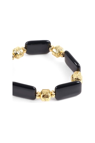 Siyah Taşlı Ve Gold Detaylı Bileklik W26blk010 Uw26blk01010 Çok Renkli