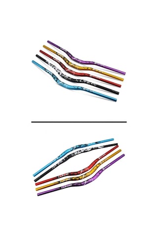Lunje Alüminyum 31.8 780 Mm Riser Mtb Gidon Bisiklet Gidonu Turuncu Siyah