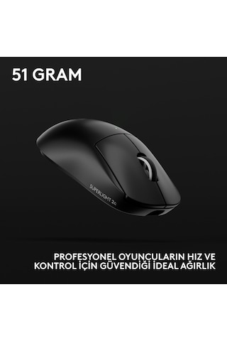 Logitech G Pro X Superlight 2c Hafif Hero 2 Sensör 32.000 Dpı Lıghtspeed Kablosuz Oyuncu Mouse - Siyah G Pro X Superlight 2