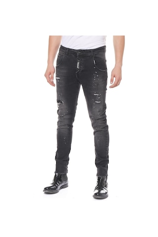 Full Skinny Boyalı Yırtlık Dar Kesim Erkek Kot Pantolon