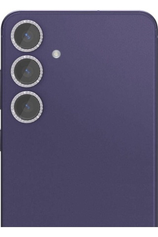 Samsung Uyumlu Galaxy S24 Plus Zore Diamond Kamera Lens Koruyucu Cam Filmi Siyah