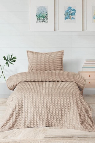 Merinos Twist Tek Kişilik Battaniye Seti Cappucino Cappuccino