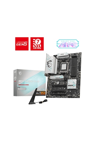 MSI B850 Gaming Plus WIFI AMD B850 8200 MHz (OC) DDR5 Soket AM5 ATX Anakart