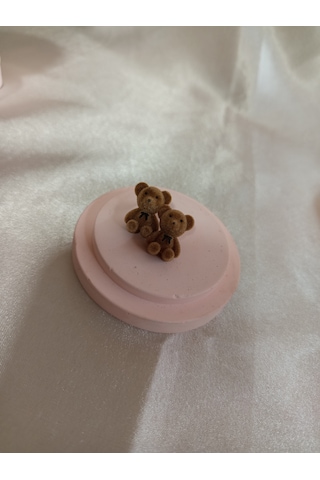Koyu Kahverengi Peluş Ayıcık Küpe