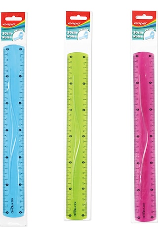 Keyroad Flexible Kırılmaz Esnek Cetvel 30 CM Çok Renkli