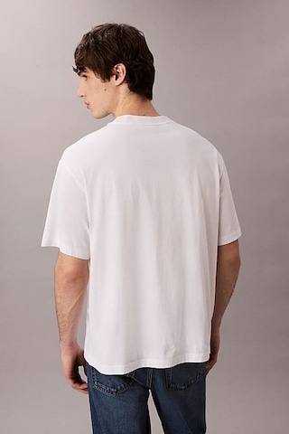 Calvin Klein Erkek Regular Fit Yazı Baskılı Pamuklu T-shirt - Beyaz 4114632