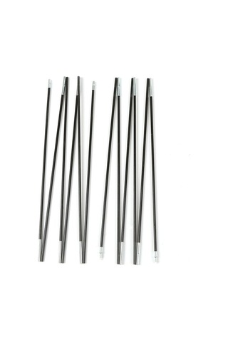 Ganzhoushop Y8245-3 Kamp Hallow-3.9m Elyaf Direği Değiştirme Çubuğu Cam Çadır Çadır Vw Siyah