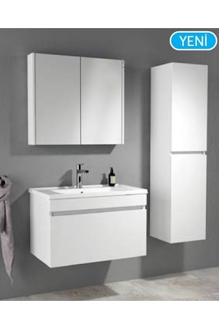 Isvea Trio+ 80 Cm Banyo Dolabı- Tek Çekmeceli