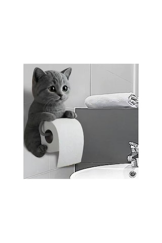 Kedi Tasarımlı Tuvalet Kağıtlığı Evimdeyokyok