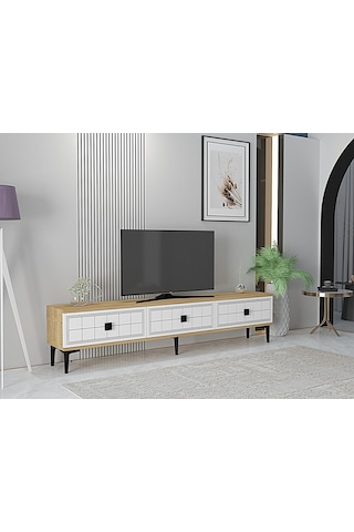 Tsa1801db - Yuka Tv Stand Safirmeşe-beyaz 180cm Safirmeşe-beyaz
