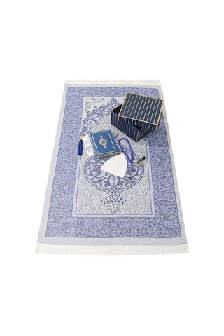 Mühürlü Kur'an-ı Kerim Çanta Boy 12x16 Cm & Erkek Esans & Erkek Tesbih 33'lü & Takke & Kitap Ayracı & Seccade