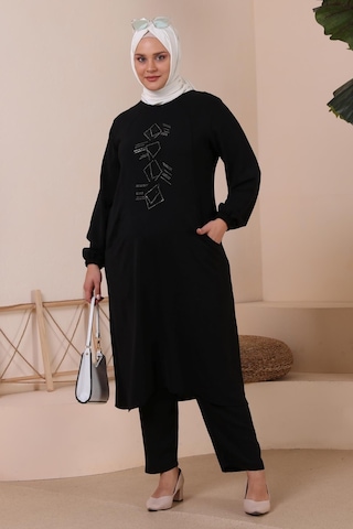 Kadin Buyuk Beden Alt-üst Takım Cepli Ve Taş İşlemeli 001