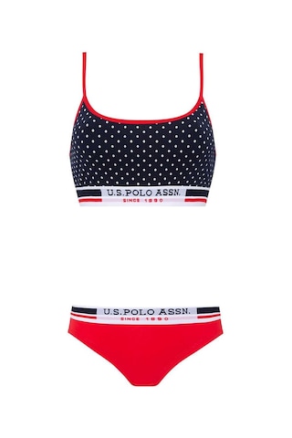 U.S. Polo Assn. Kadın Lacivert Puanlı Büstiyer Şort Takım 66252